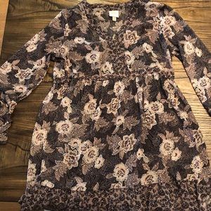 Floral boho babydoll dress.